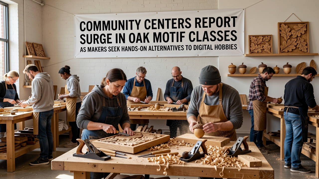 Community Centers Report Surge in Oak Motif Classes as Makers Seek Hands-On Alternatives to Digital Hobbies
